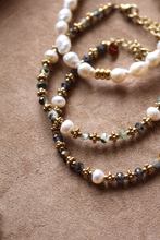 Carica l'immagine nel visualizzatore di Gallery, Bracciale Elegance Blu in agata e perle naturali - Collezione Bohm