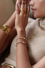 Carica l'immagine nel visualizzatore di Gallery, Bracciale Elegance in labradorite e Perle Naturali - Collezione Bohm