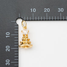 Carica l'immagine nel visualizzatore di Gallery, Charm Albero di Natale Argento - Charm in ottone di alta qualità e zirconi - Collezione Charm