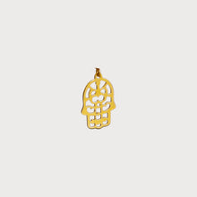 Carica l'immagine nel visualizzatore di Gallery, Charm Manita Oro - Pendente mano di Fatima in argento 925 - Collezione Charm