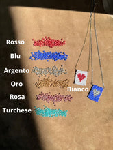 Carica l'immagine nel visualizzatore di Gallery, Collana Anema e Core - Pendente in perline giapponesi Miyuki - Collezione Terra Mia