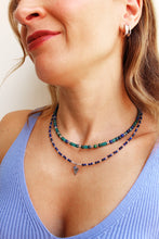 Carica l'immagine nel visualizzatore di Gallery, Collana Tokyo - Realizzata a mano in lapislazzuli e avventurina blu - Collezione World Tour