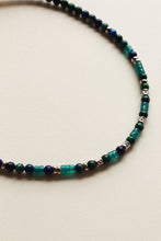 Carica l'immagine nel visualizzatore di Gallery, Collana Arashiyama - Realizzata a mano in crisacolla, giada turchese e argento - Collezione World Tour