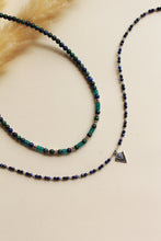 Carica l'immagine nel visualizzatore di Gallery, Collana Tokyo - Realizzata a mano in lapislazzuli e avventurina blu - Collezione World Tour