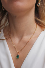 Carica l'immagine nel visualizzatore di Gallery, Collana Drop Smeraldo - Con goccia color verde smeraldo in acciaio inossidabile - Collezione Party