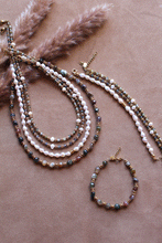 Carica l'immagine nel visualizzatore di Gallery, Collana Elegance Blu - In agata e perle naturali - Collezione Bohm