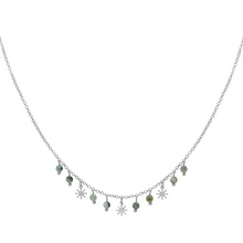 Carica l'immagine nel visualizzatore di Gallery, Collana Iris - Pietre verdi ed acciaio - Collezione Signorina