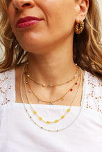 Carica l'immagine nel visualizzatore di Gallery, Collana Takayama - Realizzata a mano in perline in vetro miyuki e giada gialla - Collezione World Tour