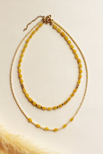 Carica l'immagine nel visualizzatore di Gallery, Collana Takayama - Realizzata a mano in perline in vetro miyuki e giada gialla - Collezione World Tour