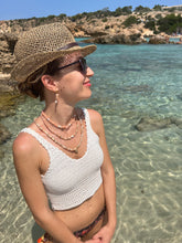 Carica l'immagine nel visualizzatore di Gallery, Collana Maureen - In Diaspro Rosa, Madreperla e Conchiglia - Collezione Under The Sea