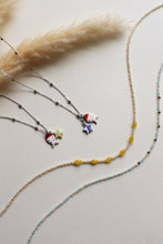 Carica l'immagine nel visualizzatore di Gallery, Collana Pesciolino Argento - Con stella marina e acquamarina pendente - Waterproof - Collezione Under The Sea