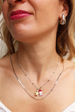 Carica l'immagine nel visualizzatore di Gallery, Collana Pesciolino Argento - Con stella marina e acquamarina pendente - Waterproof - Collezione Under The Sea