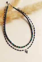 Carica l'immagine nel visualizzatore di Gallery, Collana Tokyo - Realizzata a mano in lapislazzuli e avventurina blu - Collezione World Tour