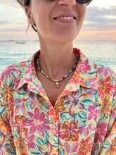 Carica l'immagine nel visualizzatore di Gallery, Collana Zanzibar - Realizzata a mano in amazzonite, pietra di sole e argento - Collezione World Tour