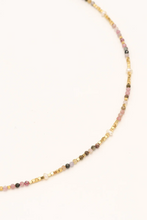 Carica l'immagine nel visualizzatore di Gallery, Collana Brughiera Rosa - In tormalina e acciaio inossidabile waterproof - Luna e Muschio - Collezione World Tour