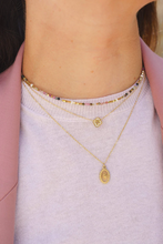 Carica l'immagine nel visualizzatore di Gallery, Collana Brughiera Rosa - In tormalina e acciaio inossidabile waterproof - Luna e Muschio - Collezione World Tour