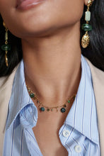 Carica l'immagine nel visualizzatore di Gallery, Collana Giardini di Bruges - In diaspro verde e acciaio inossidabile - Luna e Muschio - Collezione World Tour