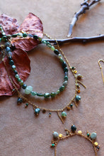 Carica l'immagine nel visualizzatore di Gallery, Collana Selva di Vetro - In agata Muschiata e zucca avventurina - Luna e Muschio - Collezione World Tour