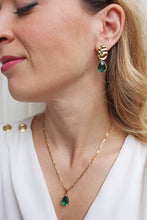 Carica l'immagine nel visualizzatore di Gallery, Collana Drop Smeraldo - Con goccia color verde smeraldo in acciaio inossidabile - Collezione Party