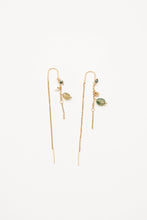 Carica l'immagine nel visualizzatore di Gallery, Orecchini Saliscendi Alice - In acciaio inossidabile waterproof diaspro verde - Collezione Bohm