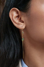 Carica l'immagine nel visualizzatore di Gallery, Orecchini Saliscendi Alice - In acciaio inossidabile waterproof diaspro verde - Collezione Bohm