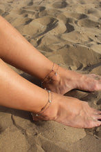 Carica l'immagine nel visualizzatore di Gallery, Cavigliera Amazzonite Cuore - In argento e pietra naturale amazzonite - Collezione Signorina