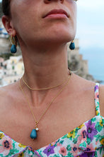 Carica l'immagine nel visualizzatore di Gallery, Collana-Cetara-I-noro-goldfilled-e-giada-ottanio- Collezione-Terra-Mia-kevart