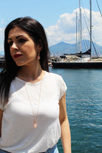 Carica l'immagine nel visualizzatore di Gallery, Orecchini Positano - In argento placcato oro rosa e giada cipria - Collezione Terra Mia