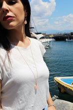 Carica l'immagine nel visualizzatore di Gallery, Collana Positano - In oro rosa goldfilled e giada cipria - Collezione Terra Mia