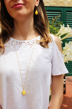 Carica l'immagine nel visualizzatore di Gallery, Collana Sorrento - In oro goldfilled e giada gialla - Collezione Terra Mia