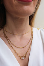 Carica l'immagine nel visualizzatore di Gallery, Collana Lucchetto Argento - In acciaio inossidabile waterproof e zirconi - Collezione Bohm