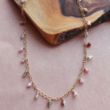 Carica l'immagine nel visualizzatore di Gallery, Collana Primavera - Girocollo in agata e argento placcato oro - Collezione Bubble