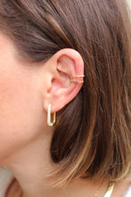 Carica l'immagine nel visualizzatore di Gallery, Ear cuff Double - Cerchietto mono Orecchino in ottone placcato oro - Collezione Mono Orecchini