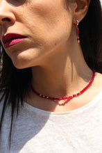 Carica l'immagine nel visualizzatore di Gallery, Collana Ribes - Girocollo in agate porpora e pepite argento placcato oro rosa - Collezione Bubble