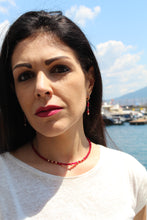 Carica l'immagine nel visualizzatore di Gallery, Collana Ribes - Girocollo in agate porpora e pepite argento placcato oro rosa - Collezione Bubble