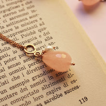 Carica l'immagine nel visualizzatore di Gallery, Collana Positano - In oro rosa goldfilled e giada cipria - Collezione Terra Mia