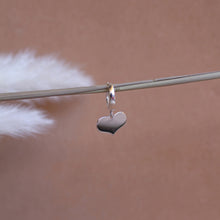 Carica l'immagine nel visualizzatore di Gallery, Mono Orecchino Cuore - Cerchietto e ciondolo cuore in argento - Collezione Mono Orecchini