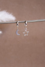 Carica l'immagine nel visualizzatore di Gallery, Mono Orecchino Stella - Cerchietto e ciondolo stella in argento - Collezione Mono Orecchini