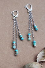 Carica l'immagine nel visualizzatore di Gallery, Orecchini Chicago - Argento, aulite magnesite e amazzonite - Collezione World Tour