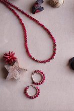 Carica l'immagine nel visualizzatore di Gallery, Collana Ribes - Girocollo in agate porpora e pepite argento placcato oro rosa - Collezione Bubble