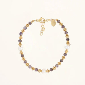 Bracciale Elegance Blu in agata e perle naturali - Collezione Bohm