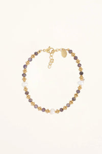 Bracciale Elegance Blu in agata e perle naturali - Collezione Bohm