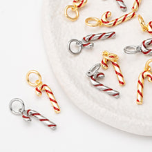Carica l'immagine nel visualizzatore di Gallery, Charm Bastoncino di Zucchero Oro - Charm in ottone di alta qualità - Collezione Charm
