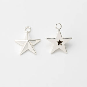Charm Stella Argento - Pendente per collana in ottone di alta qualità - Collezione Charm