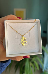 Charm Manita Oro - Pendente mano di Fatima in argento 925 - Collezione Charm