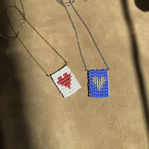 Collana Anema e Core - Pendente in perline giapponesi Miyuki - Collezione Terra Mia