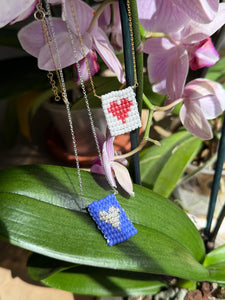 Collana Anema e Core - Pendente in perline giapponesi Miyuki - Collezione Terra Mia
