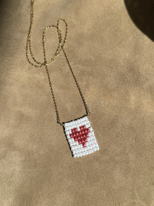 Collana Anema e Core - Pendente in perline giapponesi Miyuki - Collezione Terra Mia