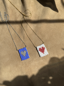 Collana Anema e Core - Pendente in perline giapponesi Miyuki - Collezione Terra Mia