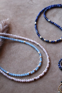 Collana Bubble Nuvola - Girocollo in agata e argento - Collezione Bubble